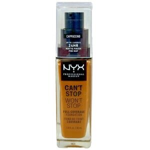 NYX PROF.‎ MAKEUP Can't Stop Won't Stop Foundation Cappuccino 24 Hour Coverage